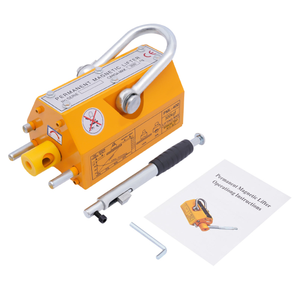 Lifting Magnet with Release 660lbs Portable permanent magnetic lifter crane Steel lifting tool